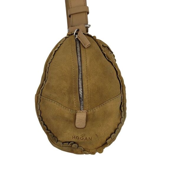 Vtg 90's Hogan Handbag Baguette Unique Rare Hippy Western Native Studded Tan - Picture 10 of 14